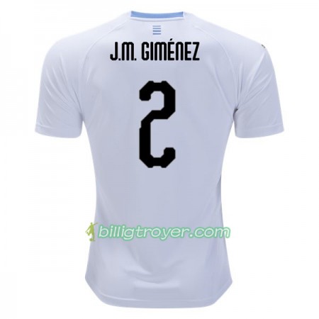 Billige Fotballdrakter Uruguay J.M. Gimenez 2 VM 2018 Bortedraktsett